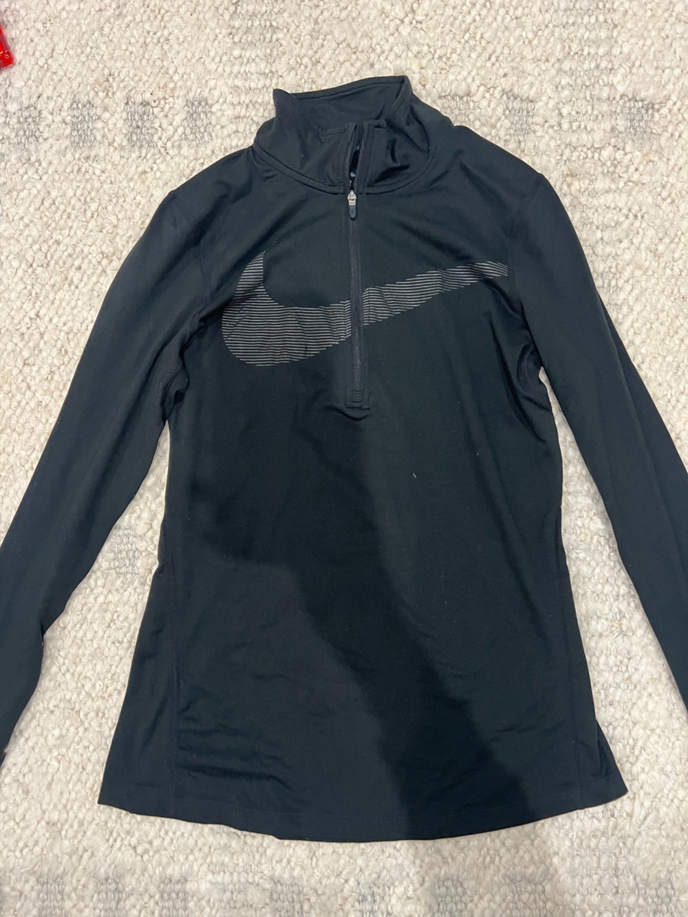 Nike Black Long-Sleeve Half-Zip Athletic Top